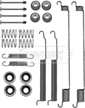 Borg & Beck BBK6195 - Accessory Kit, brake shoes autospares.lv