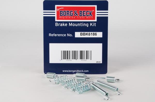Borg & Beck BBK6186 - Accessory Kit, parking brake shoes autospares.lv