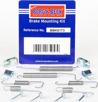 Borg & Beck BBK6173 - Accessory Kit, brake shoes autospares.lv