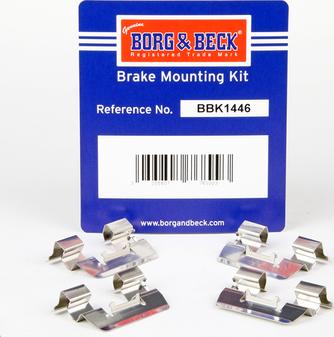 Borg & Beck BBK1446 - Accessory Kit for disc brake Pads autospares.lv