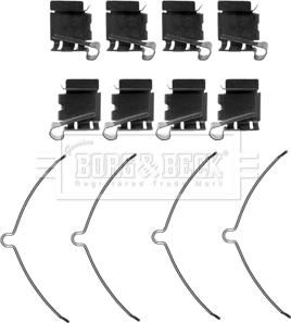 Borg & Beck BBK1442 - Accessory Kit for disc brake Pads autospares.lv