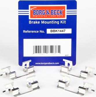 Borg & Beck BBK1447 - Accessory Kit for disc brake Pads autospares.lv