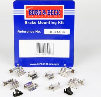 Borg & Beck BBK1469 - Accessory Kit for disc brake Pads autospares.lv