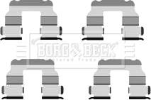 Borg & Beck BBK1421 - Accessory Kit for disc brake Pads autospares.lv