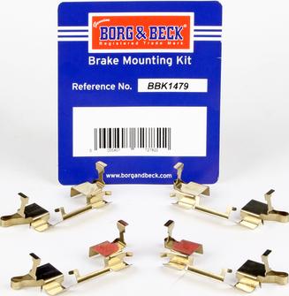 Borg & Beck BBK1479 - Accessory Kit for disc brake Pads autospares.lv