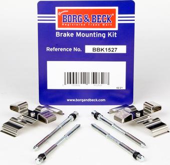 Borg & Beck BBK1527 - Accessory Kit for disc brake Pads autospares.lv