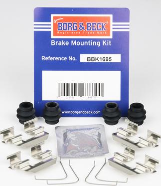 Borg & Beck BBK1695 - Accessory Kit for disc brake Pads autospares.lv