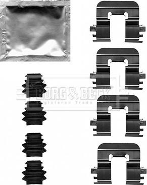 Borg & Beck BBK1635 - Accessory Kit for disc brake Pads autospares.lv