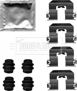 Borg & Beck BBK1636 - Accessory Kit for disc brake Pads autospares.lv