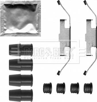 Borg & Beck BBK1630 - Accessory Kit for disc brake Pads autospares.lv