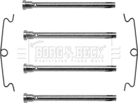 Borg & Beck BBK1023 - Accessory Kit for disc brake Pads autospares.lv