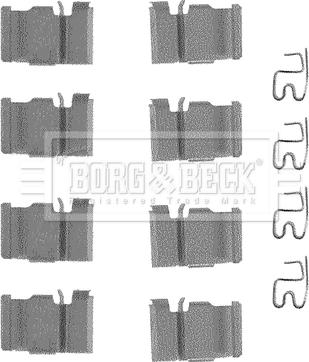 Borg & Beck BBK1165 - Accessory Kit for disc brake Pads autospares.lv