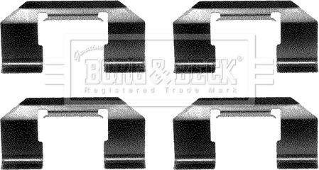 Borg & Beck BBK1109 - Accessory Kit for disc brake Pads autospares.lv