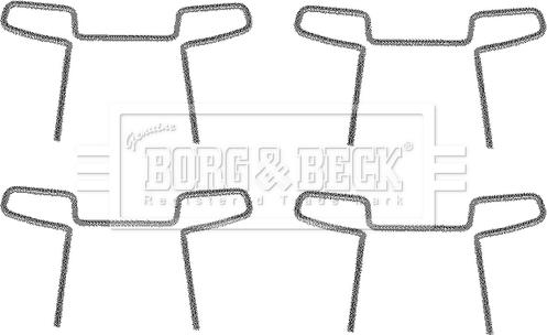 Borg & Beck BBK1113 - Accessory Kit for disc brake Pads autospares.lv