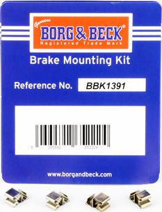 Borg & Beck BBK1391 - Accessory Kit for disc brake Pads autospares.lv