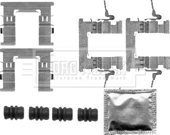 Borg & Beck BBK1361 - Accessory Kit for disc brake Pads autospares.lv