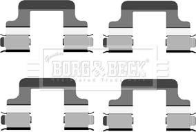 Borg & Beck BBK1254 - Accessory Kit for disc brake Pads autospares.lv