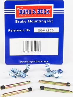 Borg & Beck BBK1200 - Accessory Kit for disc brake Pads autospares.lv