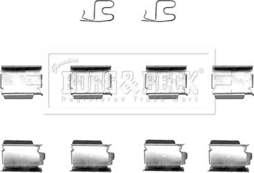 Borg & Beck BBK1201 - Accessory Kit for disc brake Pads autospares.lv