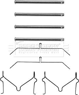 Borg & Beck BBK1214 - Accessory Kit for disc brake Pads autospares.lv