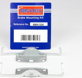 Borg & Beck BBK1236 - Accessory Kit for disc brake Pads autospares.lv