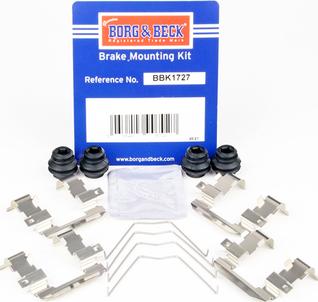 Borg & Beck BBK1727 - Accessory Kit for disc brake Pads autospares.lv