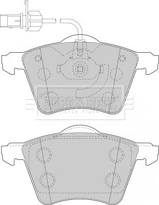 Borg & Beck BBP1498 - Brake Pad Set, disc brake autospares.lv