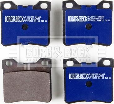 Borg & Beck BBP1537 - Brake Pad Set, disc brake autospares.lv