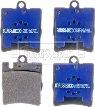 Borg & Beck BBP1665 - Brake Pad Set, disc brake autospares.lv