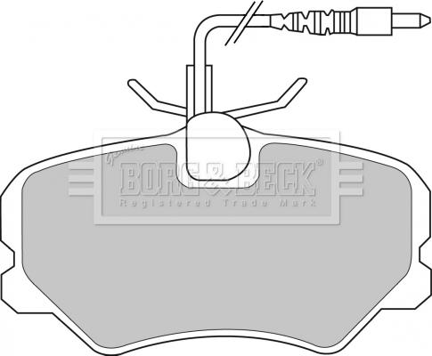 Borg & Beck BBP1608 - Brake Pad Set, disc brake autospares.lv