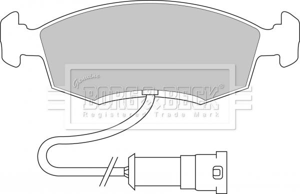 Borg & Beck BBP1096 - Brake Pad Set, disc brake autospares.lv