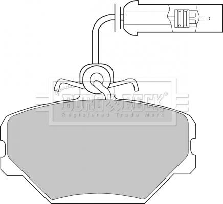 Borg & Beck BBP1086 - Brake Pad Set, disc brake autospares.lv