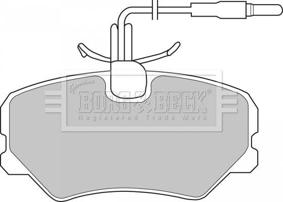 Borg & Beck BBP1105 - Brake Pad Set, disc brake autospares.lv