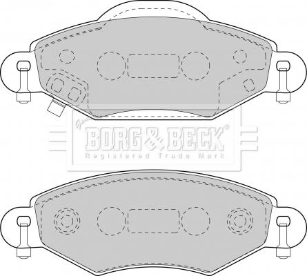 Borg & Beck BBP1808 - Brake Pad Set, disc brake autospares.lv