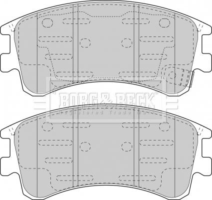 Borg & Beck BBP1815 - Brake Pad Set, disc brake autospares.lv