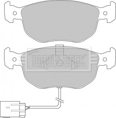 Borg & Beck BBP1394 - Brake Pad Set, disc brake autospares.lv