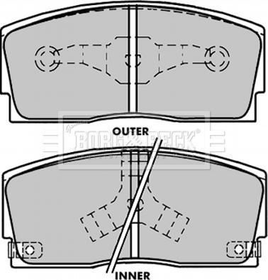 Borg & Beck BBP1241 - Brake Pad Set, disc brake autospares.lv