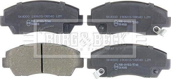 Borg & Beck BBP1248 - Brake Pad Set, disc brake autospares.lv