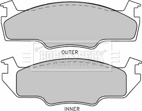 CAR PNT722 - Brake Pad Set, disc brake autospares.lv