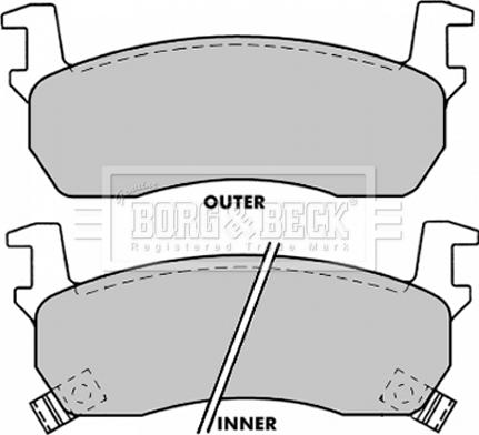 Borg & Beck BBP1270 - Brake Pad Set, disc brake autospares.lv