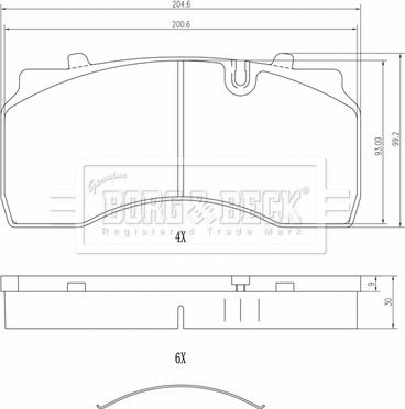 Borg & Beck BBP33016 - Brake Pad Set, disc brake autospares.lv