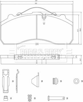 Borg & Beck BBP32997HD - Brake Pad Set, disc brake autospares.lv