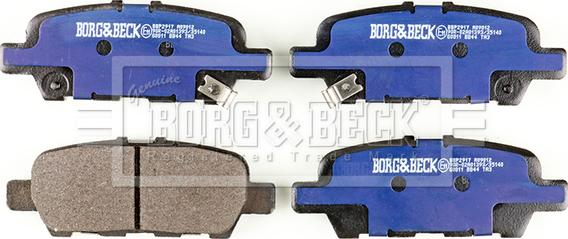 Borg & Beck BBP2917 - Brake Pad Set, disc brake autospares.lv