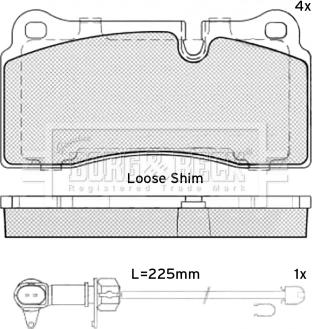 Borg & Beck BBP2496 - Brake Pad Set, disc brake autospares.lv