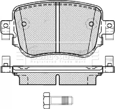 Borg & Beck BBP2448 - Brake Pad Set, disc brake autospares.lv