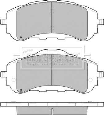 Borg & Beck BBP2450 - Brake Pad Set, disc brake autospares.lv