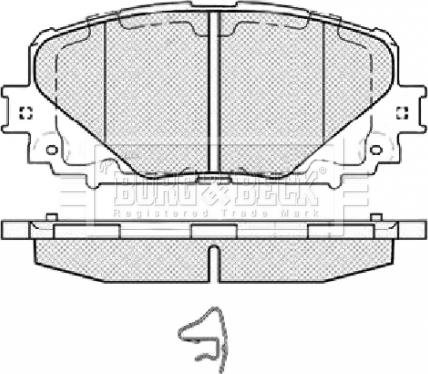 Borg & Beck BBP2464 - Brake Pad Set, disc brake autospares.lv