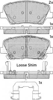 Borg & Beck BBP2486 - Brake Pad Set, disc brake autospares.lv