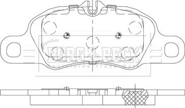 Borg & Beck BBP2480 - Brake Pad Set, disc brake autospares.lv