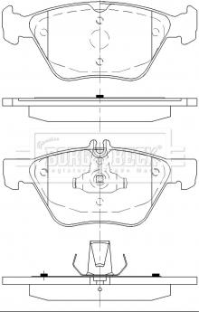 Borg & Beck BBP2488 - Brake Pad Set, disc brake autospares.lv